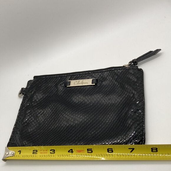 Cole Haan snakeskin clutch/wristlet Black - Picture 8 of 13